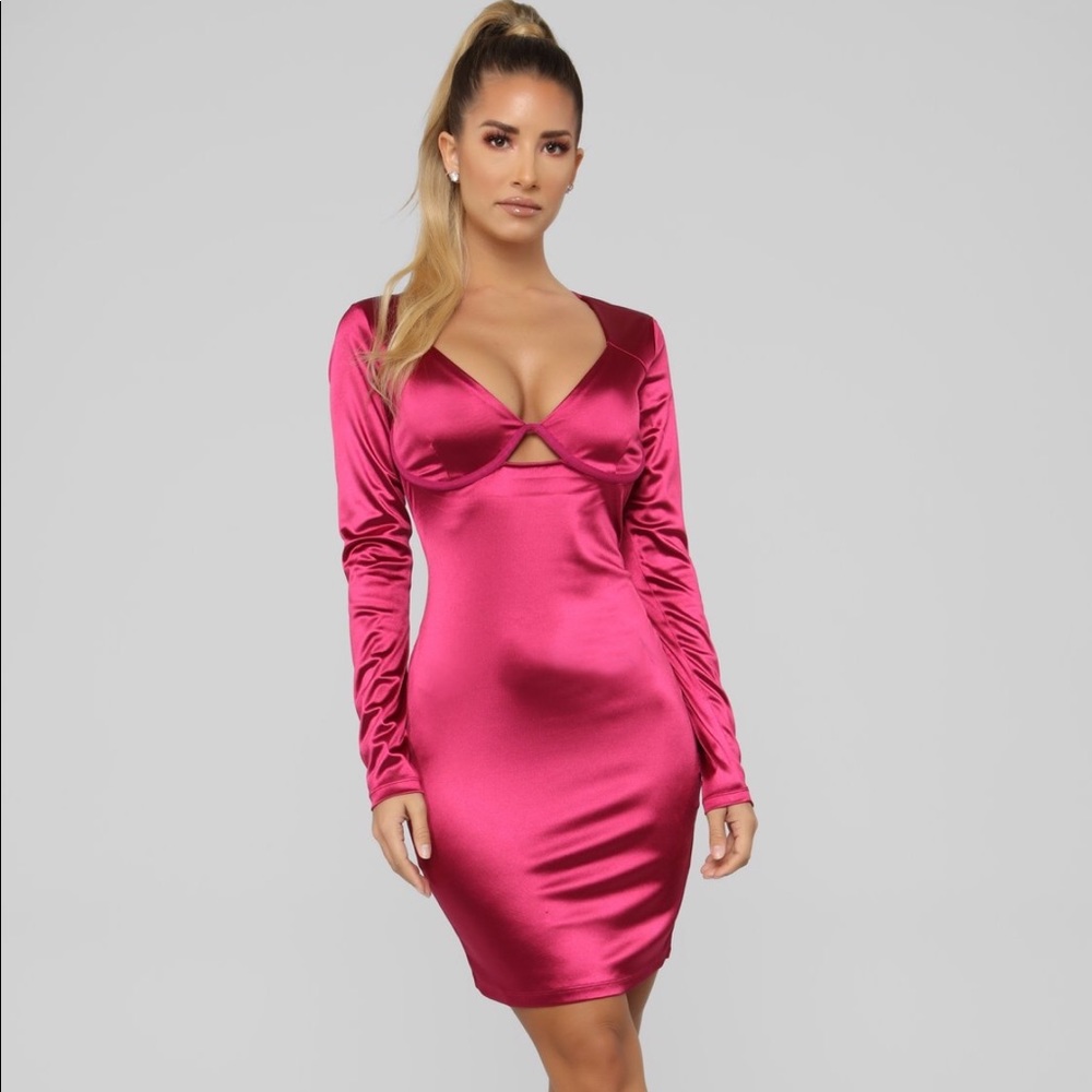 Magenta mini dress